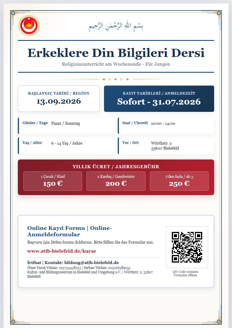 Erkeklere Din dersi